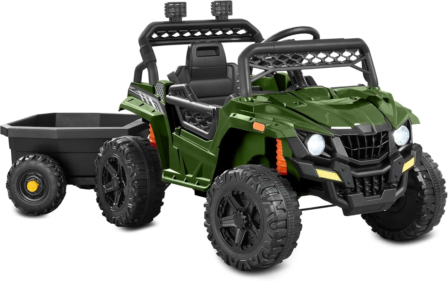 Children's black UTV electric children's car