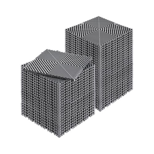 VEVOR 50 x Drainagematte Garage Bodenfliesen Ineinandergreifend 31x31cm Grau