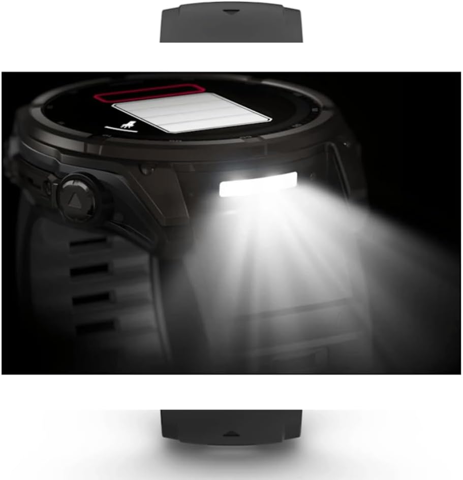 Solar Charging Smartwatch Fenix 8-51 MM | Touchscreen Multiband GPS-Uhr mit bis zu 48 Tagen Akkulaufzeit im Smartwatch-Modus | Eingebaute LED-Taschenlampe, Lautsprecher und Mikrofon