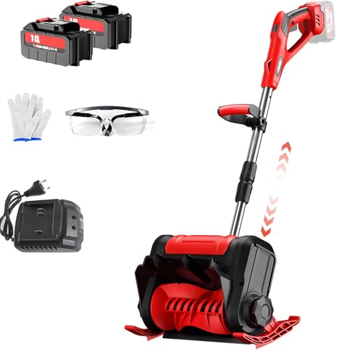 Pala da Neve Senza Fili da 20 V, spazzaneve Elettrico Senza Fili da 12 Pollici con Impugnatura Anteriore Regolabile e Asta telescopica, spazzaneve Professionale con 2 batterie e caricabatter : Amazon.it: Giardino e giardinaggio