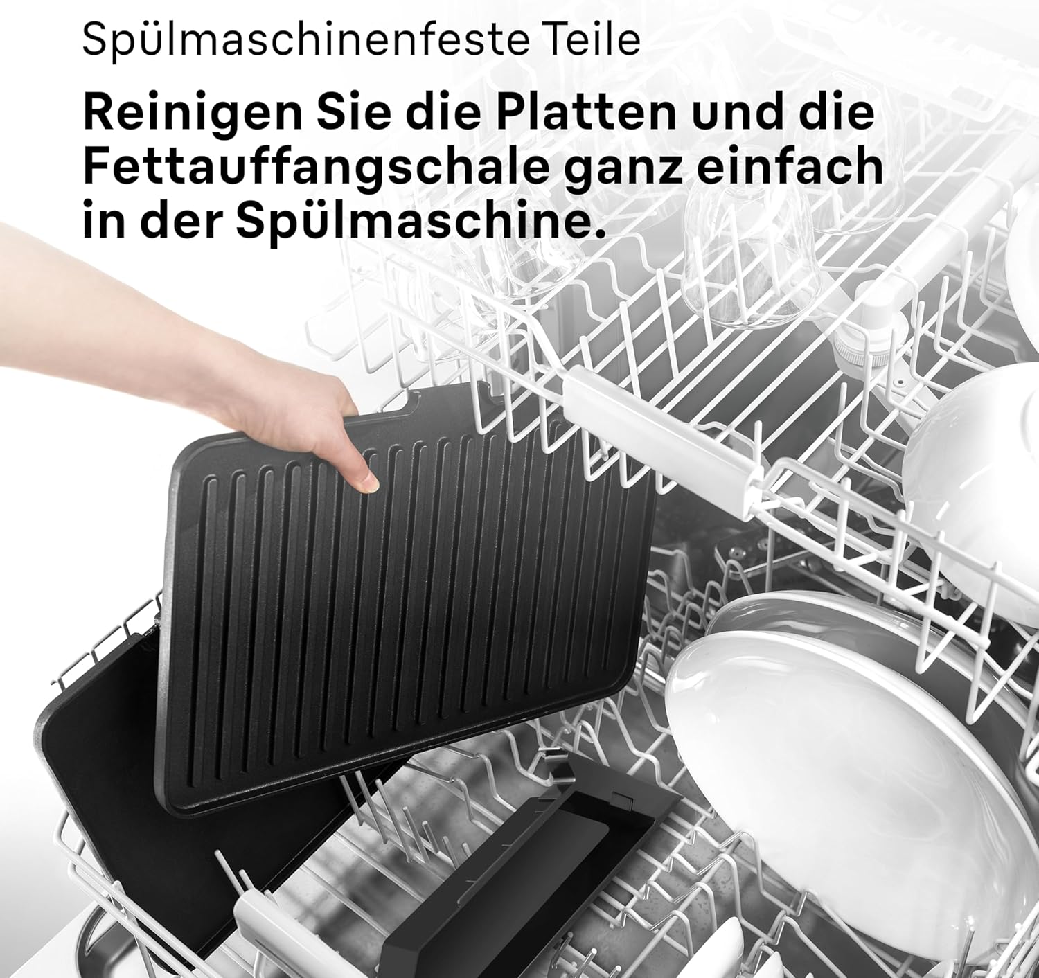 Braun MultiGrill 9 CG 9047 Kontaktgrill mit Grill-, Flach- und Waffelplatten, Grillpositionen: Kontakt, BBQ, Ofen, Spülmaschinenfeste Platten, Fettauffangschale, 230° Höchsttemperatur, Boost-Funktion