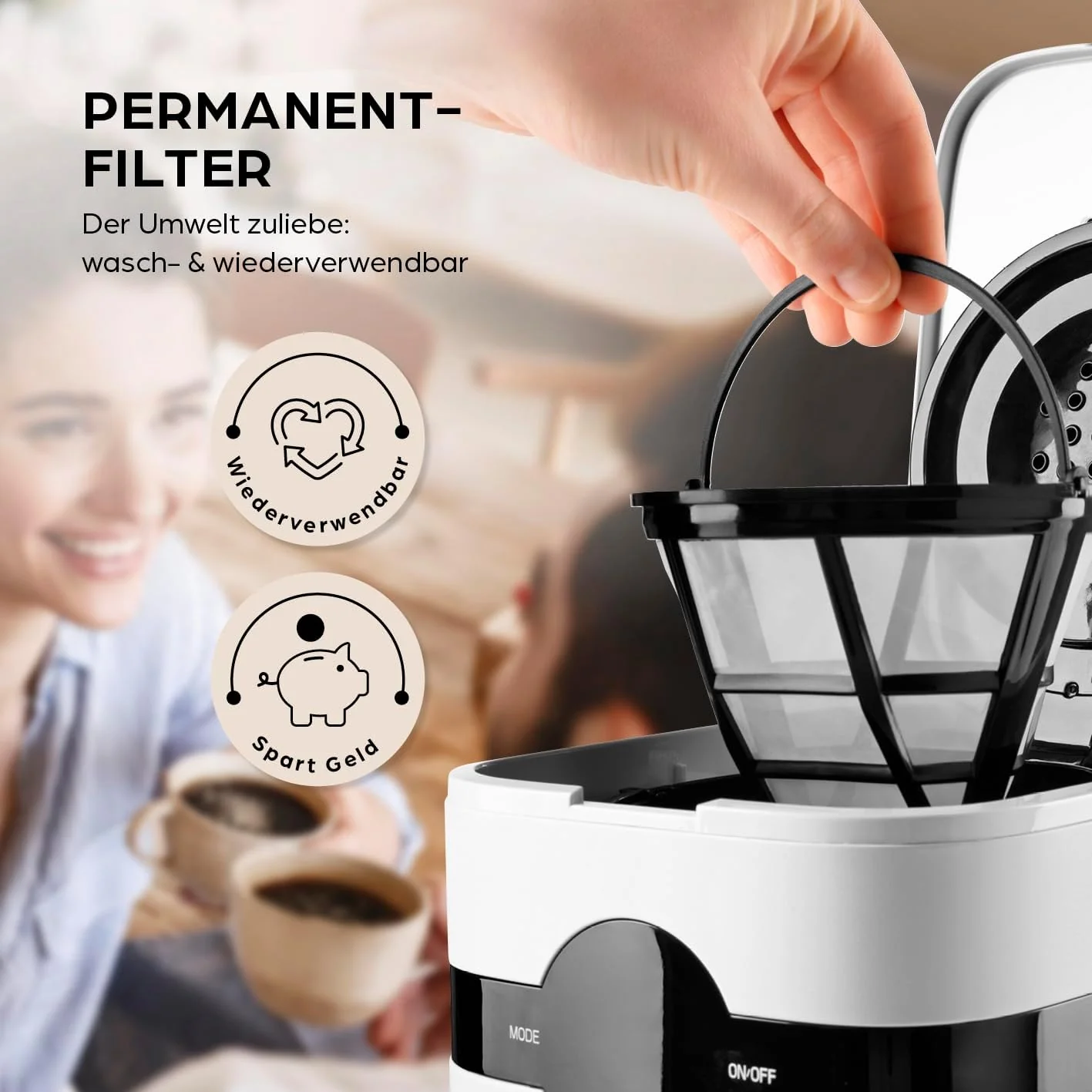 Barista filterkoffiezetapparaat met verstelbare molen & thermoskan | Warmhoudfunctie, 24-uurs timer & permanent filter | Voor 10 koppen koffie | Koffiezetapparaat voor bonen & poeder [roestvrij staal]