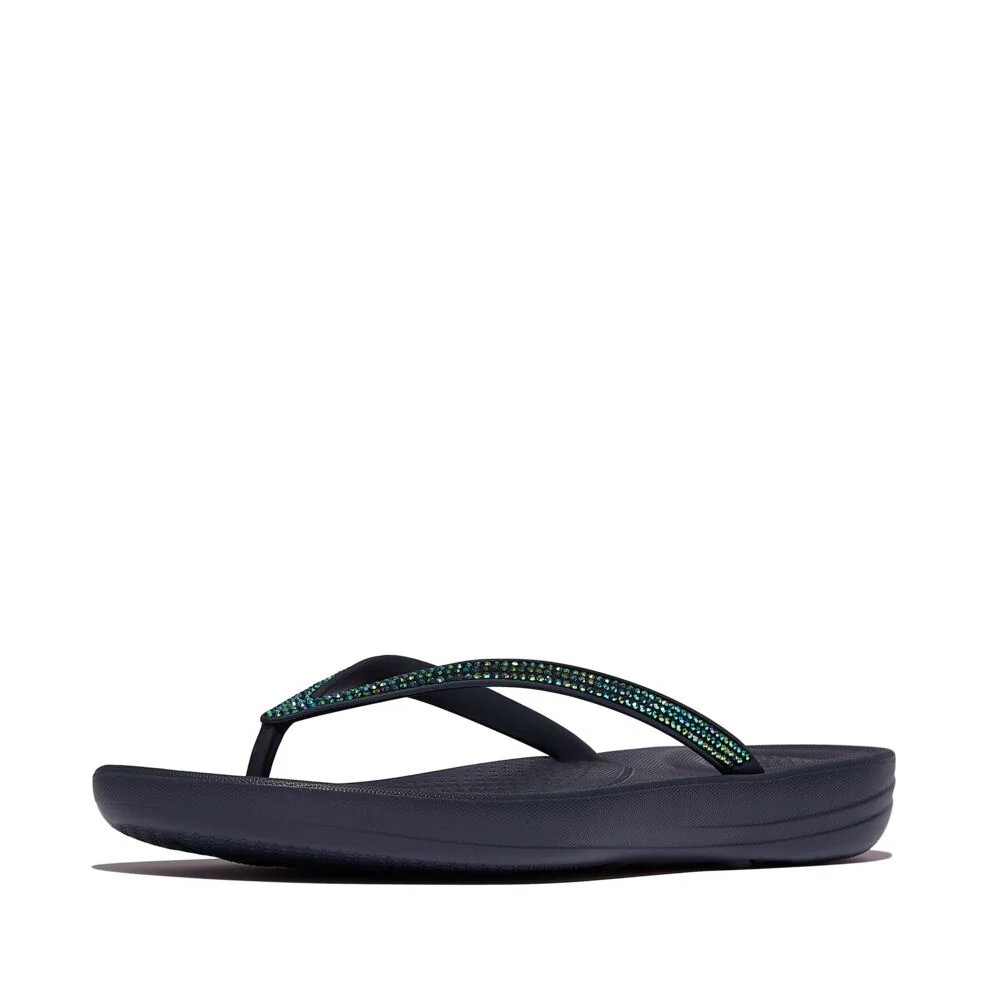 FitFlop iQushion Sparkle Midnight Navy Zehensteg
