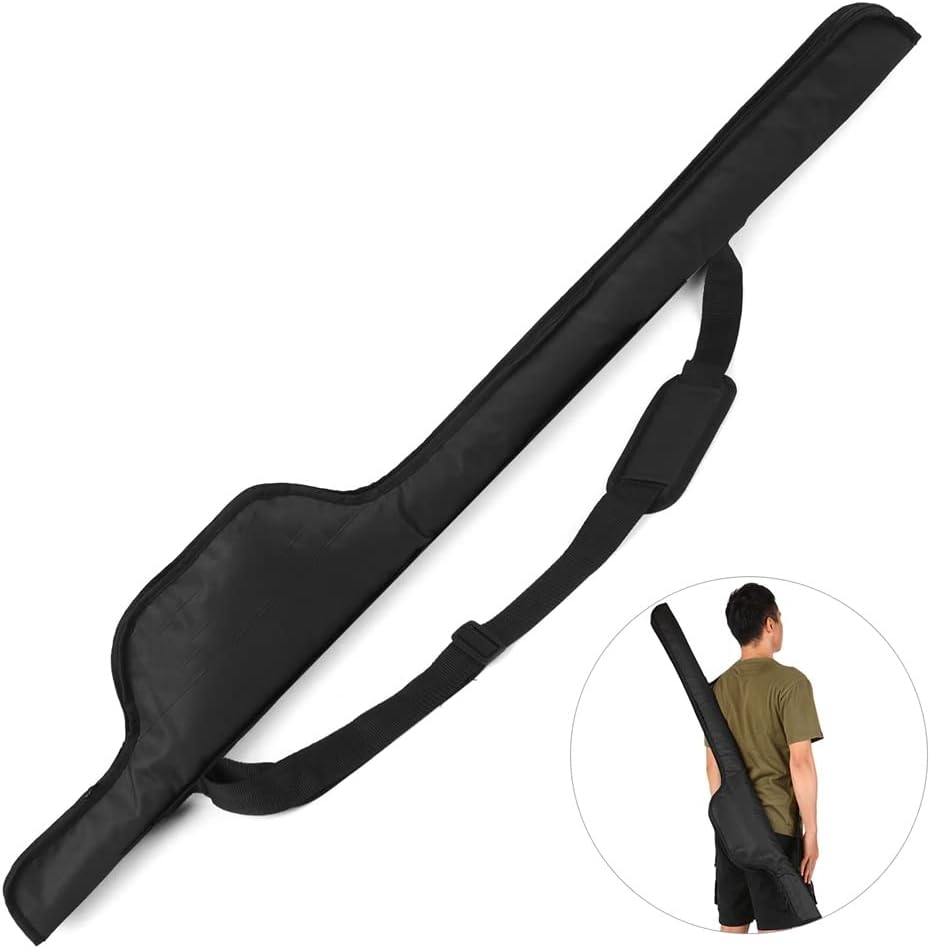 Angelruten-Tasche, 55 Zoll, zusammenklappbar, für Karpfen, tragbare Tasche, Angelruten-Gerät, Schutzhülle, Aufbewahrungstaschen (grün, 135 cm)