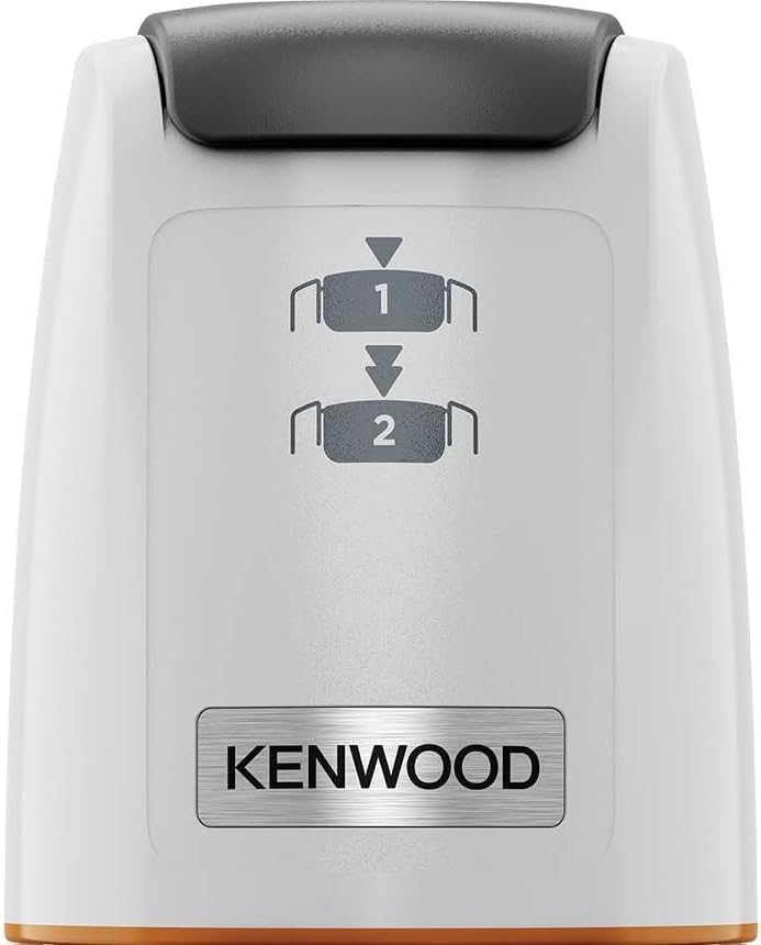 Kenwood Chopper CHP61.100WH, Potenza 500W, Ciotola da 0.5L, 2 velocità, Sistema a quattro lame, Anello antiscivolo per la stabilità del tritatutto, Lavabile in Lavastoviglie, Bianco/SIlver
