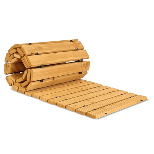 7Penn Garden Pathway   Pavimento in legno da 2,4 m, resistente alle intemperie, per vialetti in legno, per giardino, cortile, patio, camper o prato – doghe in legno portatile per cortili fangosi : Amazon.it: Fai da te
