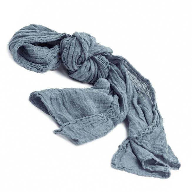 Pure Linen Scarf | Bleu Embruns