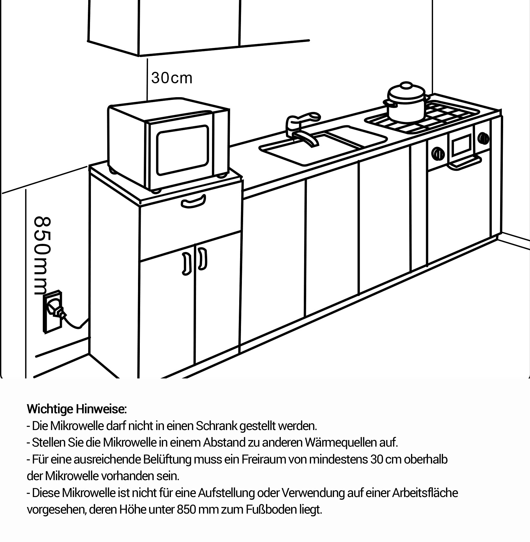 Mikrowelle MW 59 MB mit 25 l Garraum, 800 Watt und 900 Watt Quarz-Grill, freistehend in Schwarz