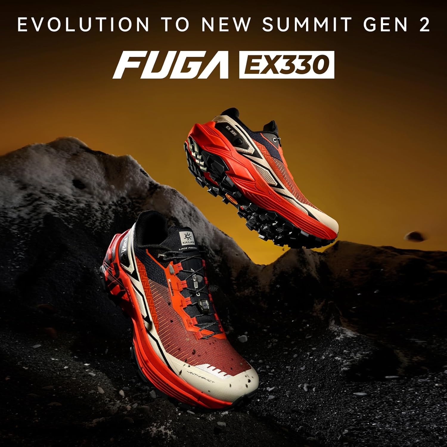KAILAS Herren FUGA EX 330 Trail Running Schuhe Leichtgewichtige rutschfeste Atmungsaktive Jogging Wanderschuhe