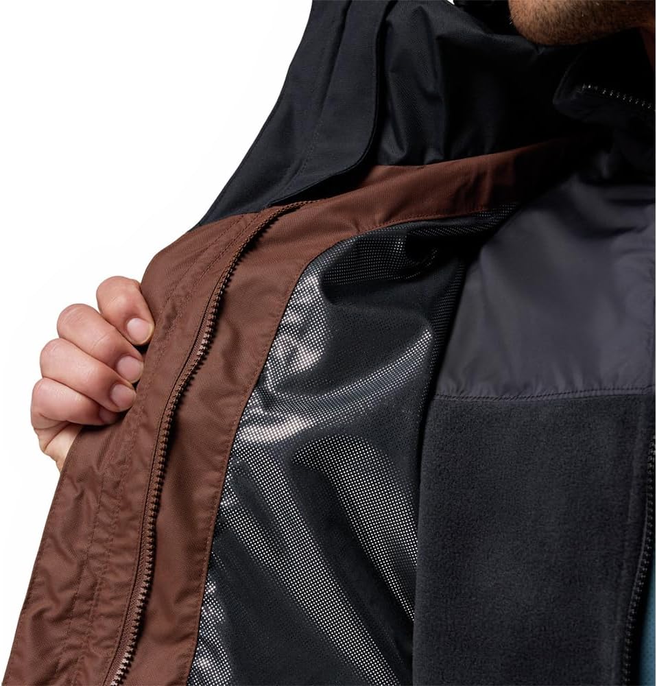 Men's Bugaboo Fleece Interchange Jacket, 3 In 1 Interchange Winter Coat, Ancient Fossil, Size L