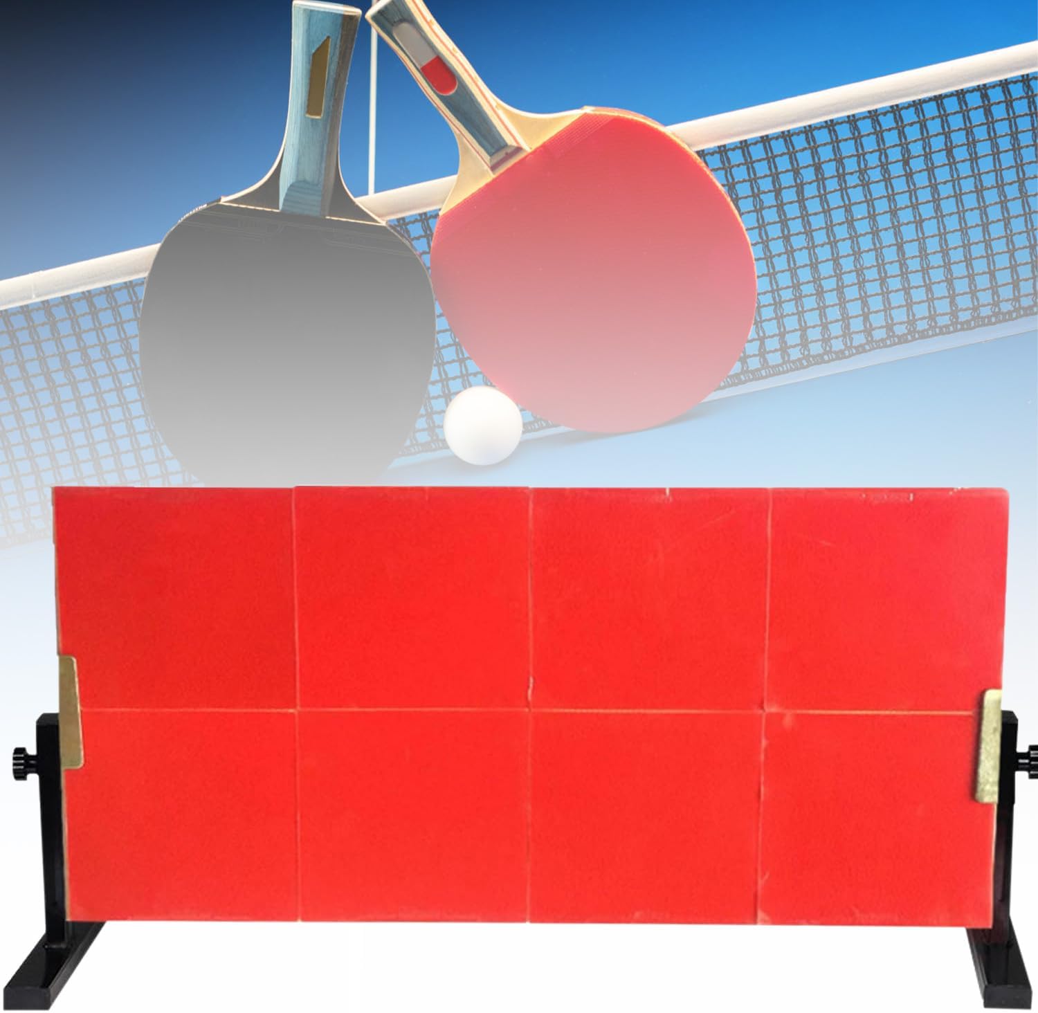 TAZZOR Tavola da ping pong con 8 gommini rossi Tavola da ping pong Pro Return per casa, palestra, interni ed esterni