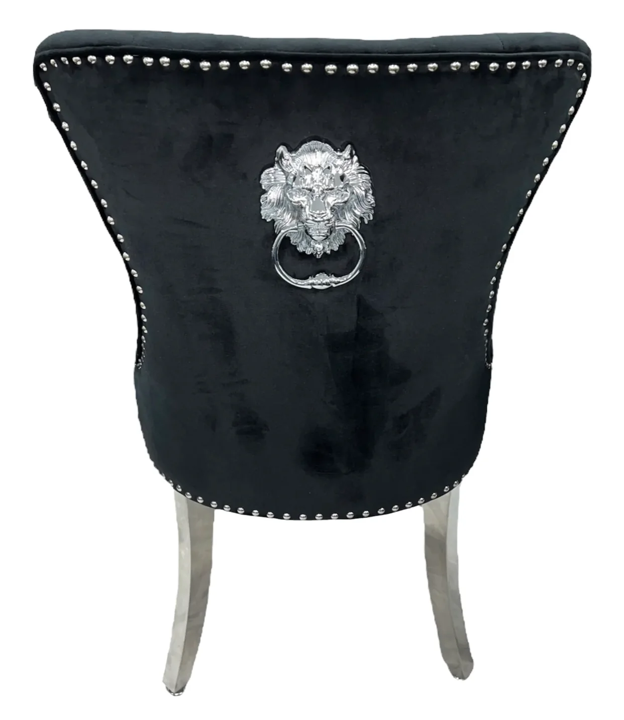 Pair of 2 Chelsea Black Lion Knocker Chair