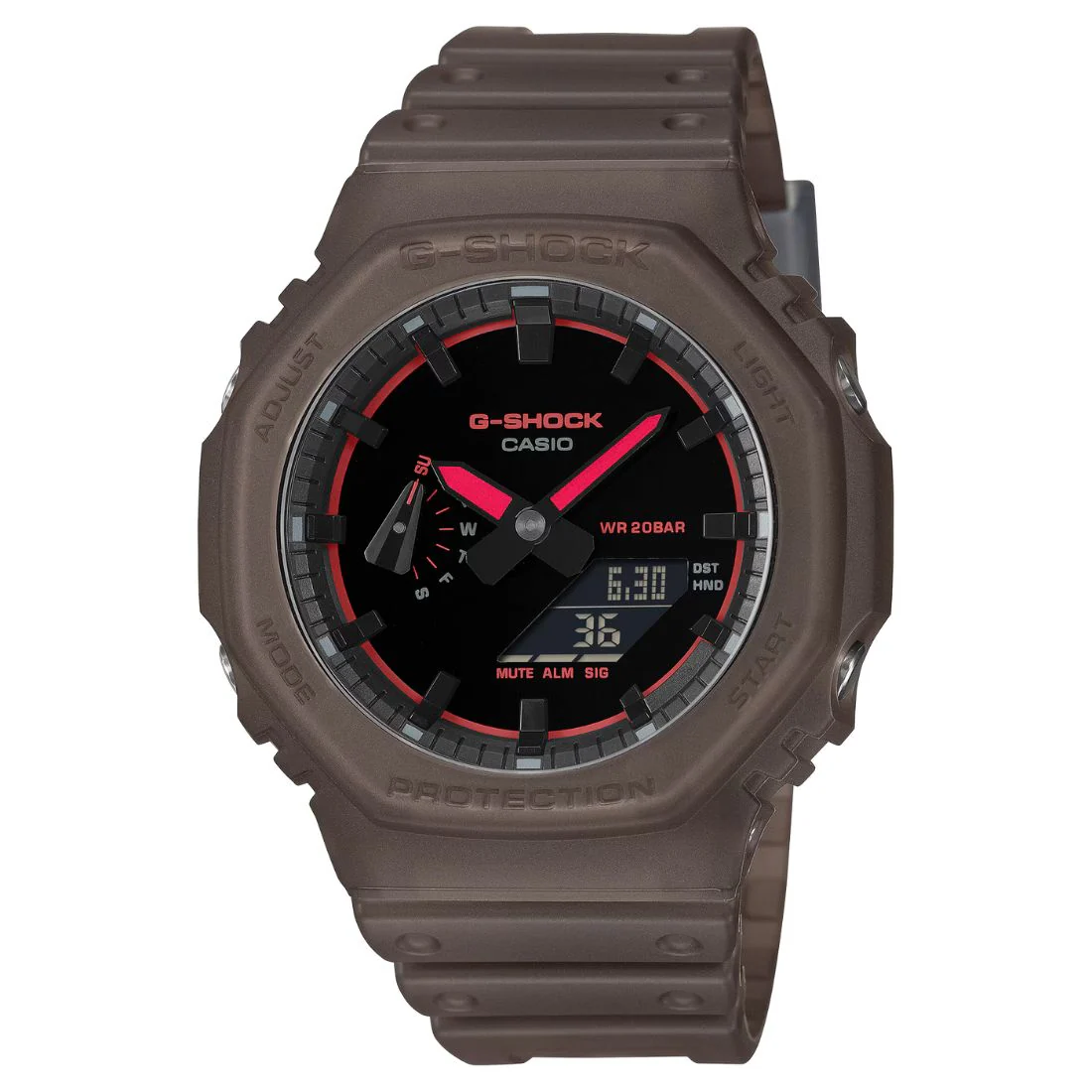 Orologio G-Shock GA-2100K-5AER marrone finitura opaca