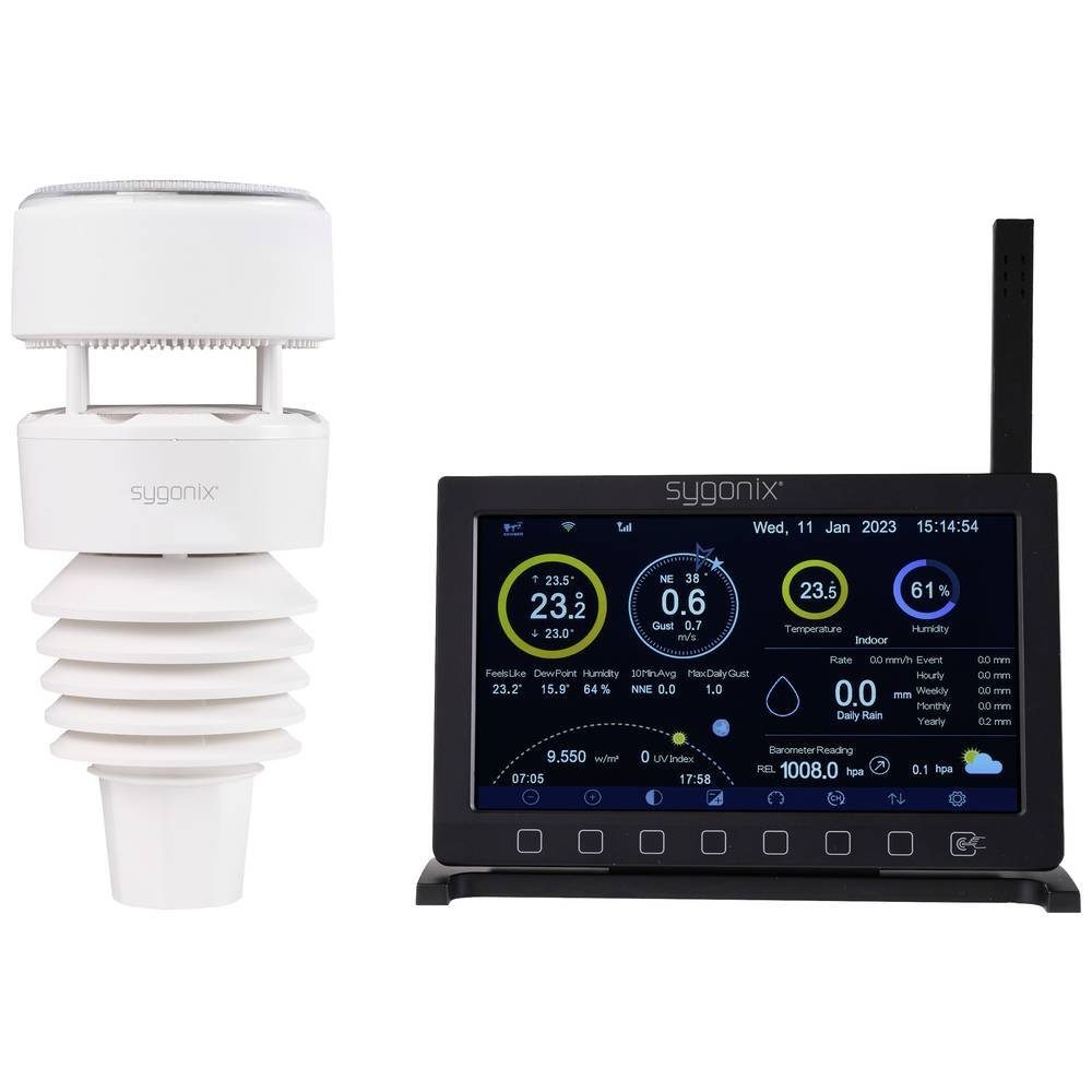 Wetterstation WLAN-Wetterstation mit großem TFT-Farbdisplay SY-5479628