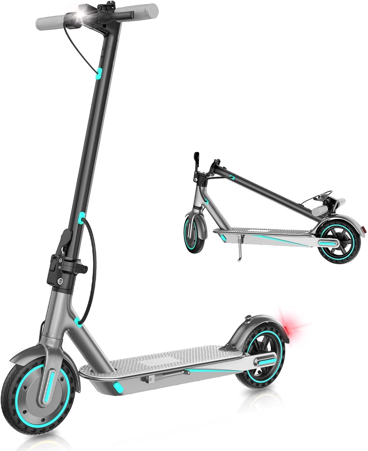Monopattino Elettrico Adulto, Scooter Elettrico Pieghevole 350W/500W, Batteria 36V 10.5Ah, Autonomia di 30-35KM, Velocità Massima 25 km/h, Doppia Frenata, Controllo App