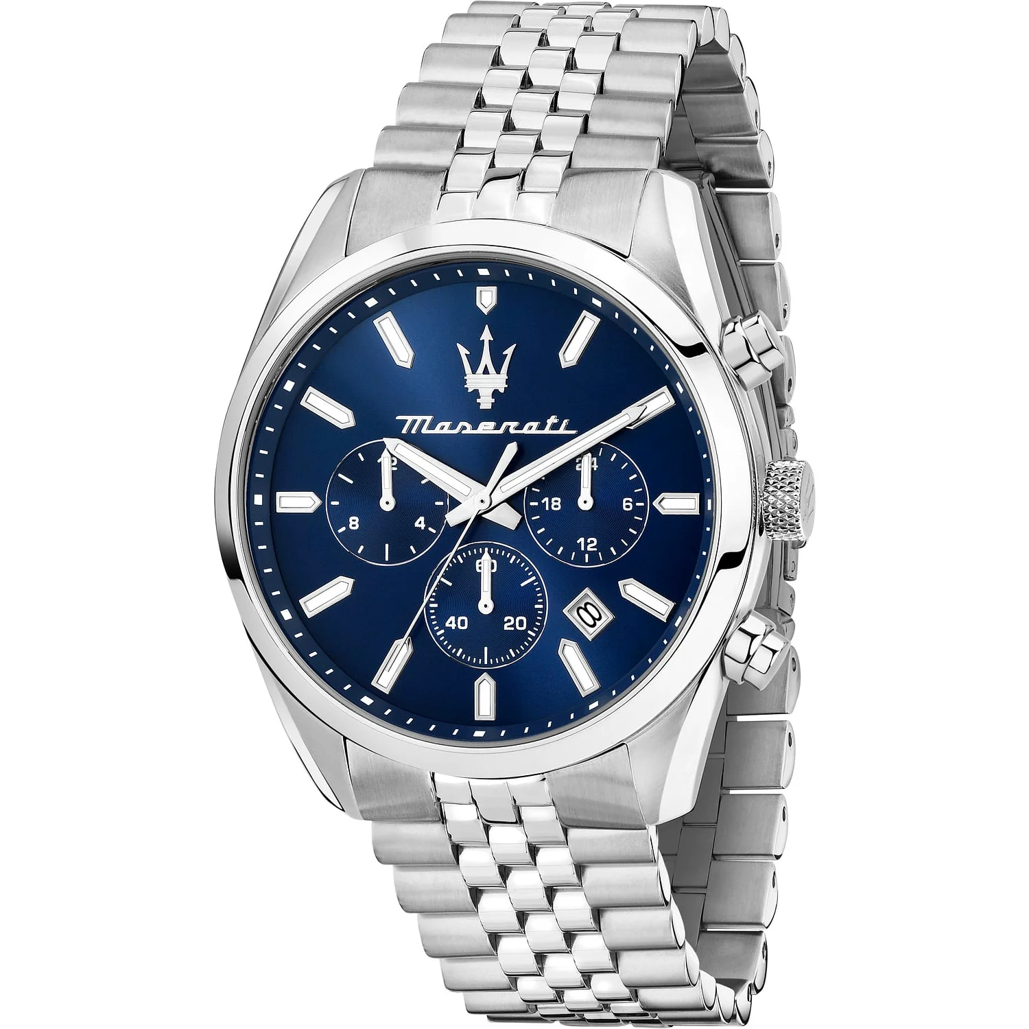 Orologio Maserati Attrazione in acciaio cronografo blu R8853151025