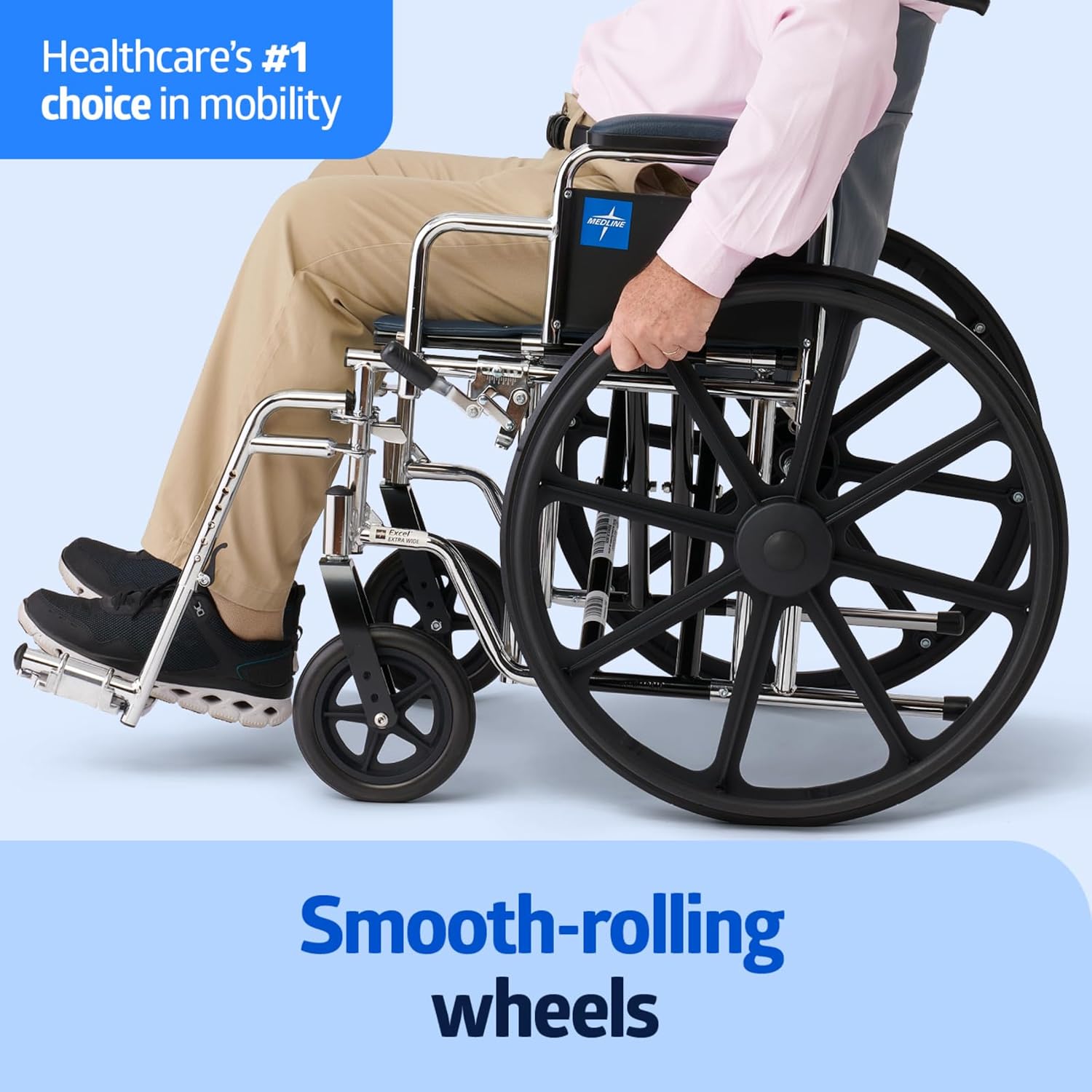 Medline Excel Bariatric Wheelchair, 24