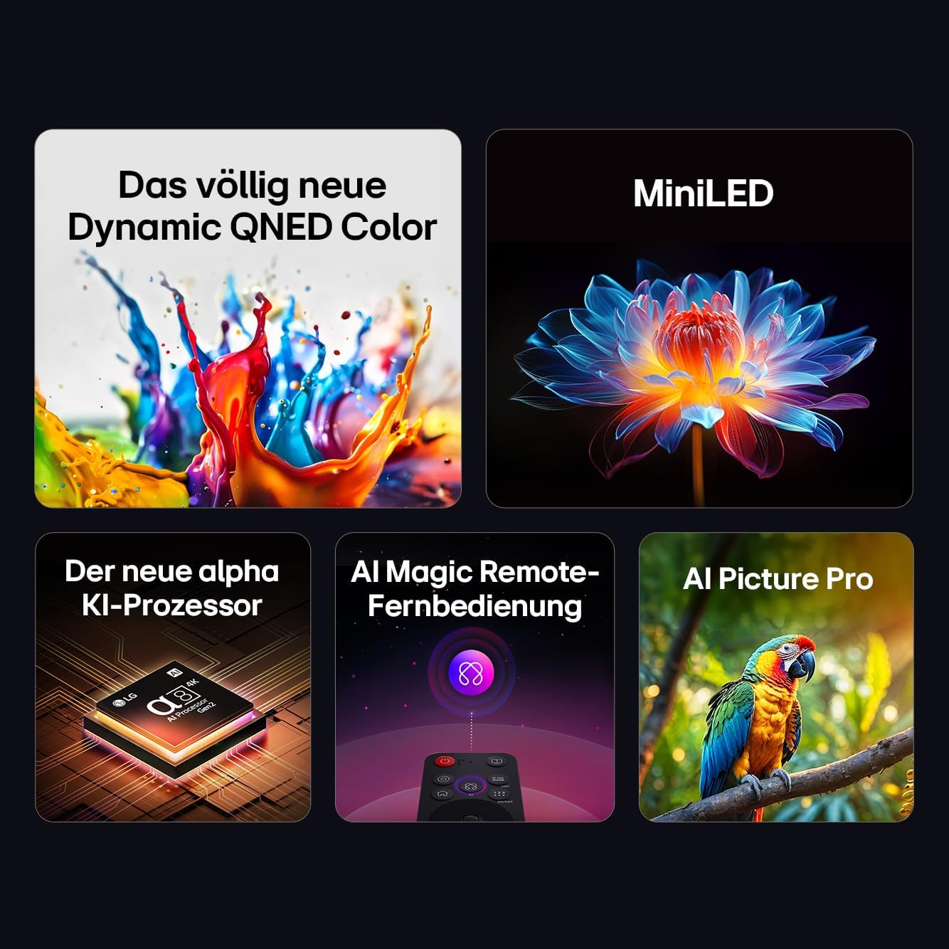 LG 55QNED86A6A TV 55 Zoll (139 cm) 4K QNED evo AI TV (α8 Gen2 4K AI Prozessor, webOS 25, 120Hz) [Modelljahr 2025]