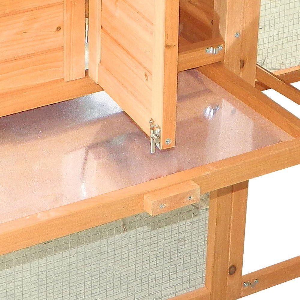 Pollaio con casetta di nidificazione e base estraibile 136x74x70 cm in legno