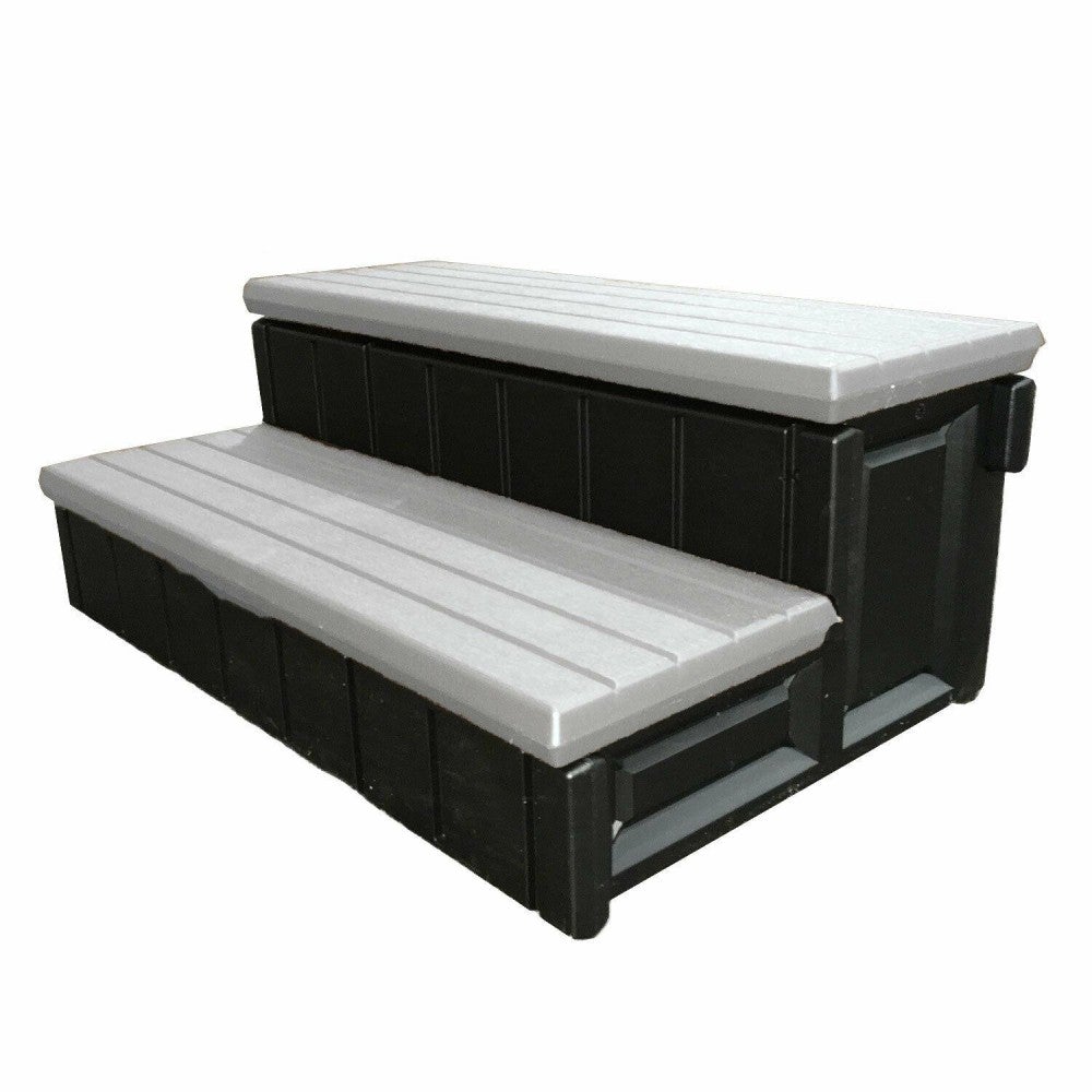 Leisure Accents 36 Inch Deck Patio Spa Hot Tub Storage Compartment Steps
