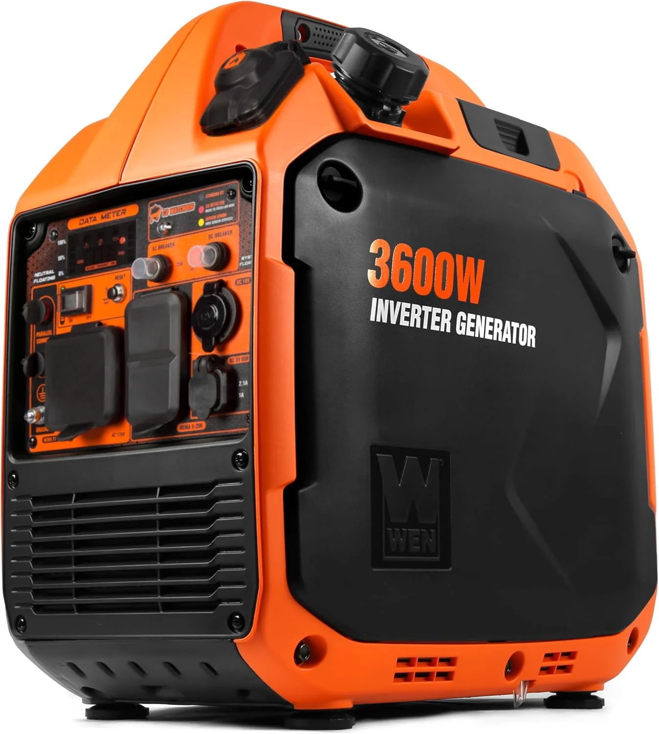 WEN Quiet and Lightweight 3600-Watt Dual Fuel RV-Ready Portable Inverter Generator