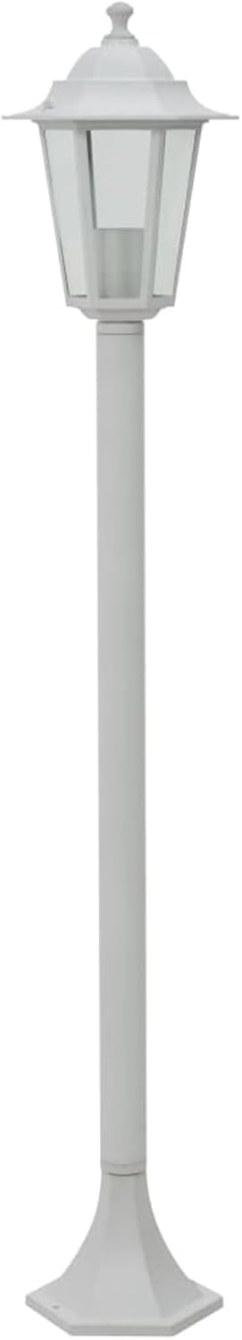 Garten-Pollerleuchte 6 STK. E27 110 cm Aluminium Weiß Gartenpfostenleuchten Model44215