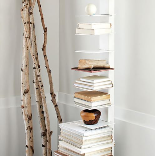 BBB ITALIA Sapiens Libreria a Colonna Verticale Bianca H152 10 Ripiani