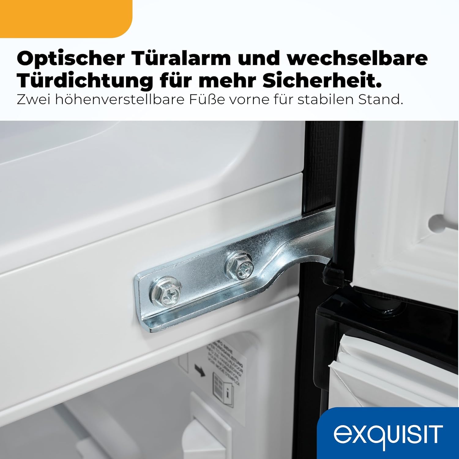 Exquisit Kühl-Gefrierkombination | 85 l Nutzinhalt, Energieklasse E, 40 dB(A) | kompakte Bauform, 4-Sterne-Gefrierfach, LED-Beleuchtung, elektronische Temperaturregelung | KGC590-30-E-040E schwarz