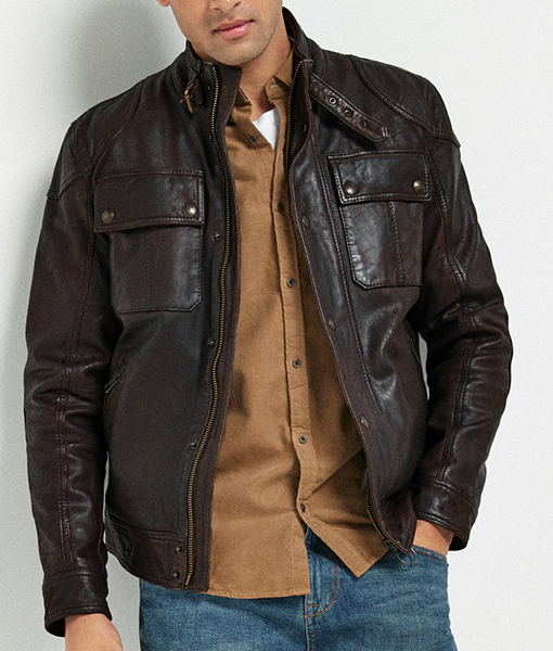 Albert  Brown Leather Jacket