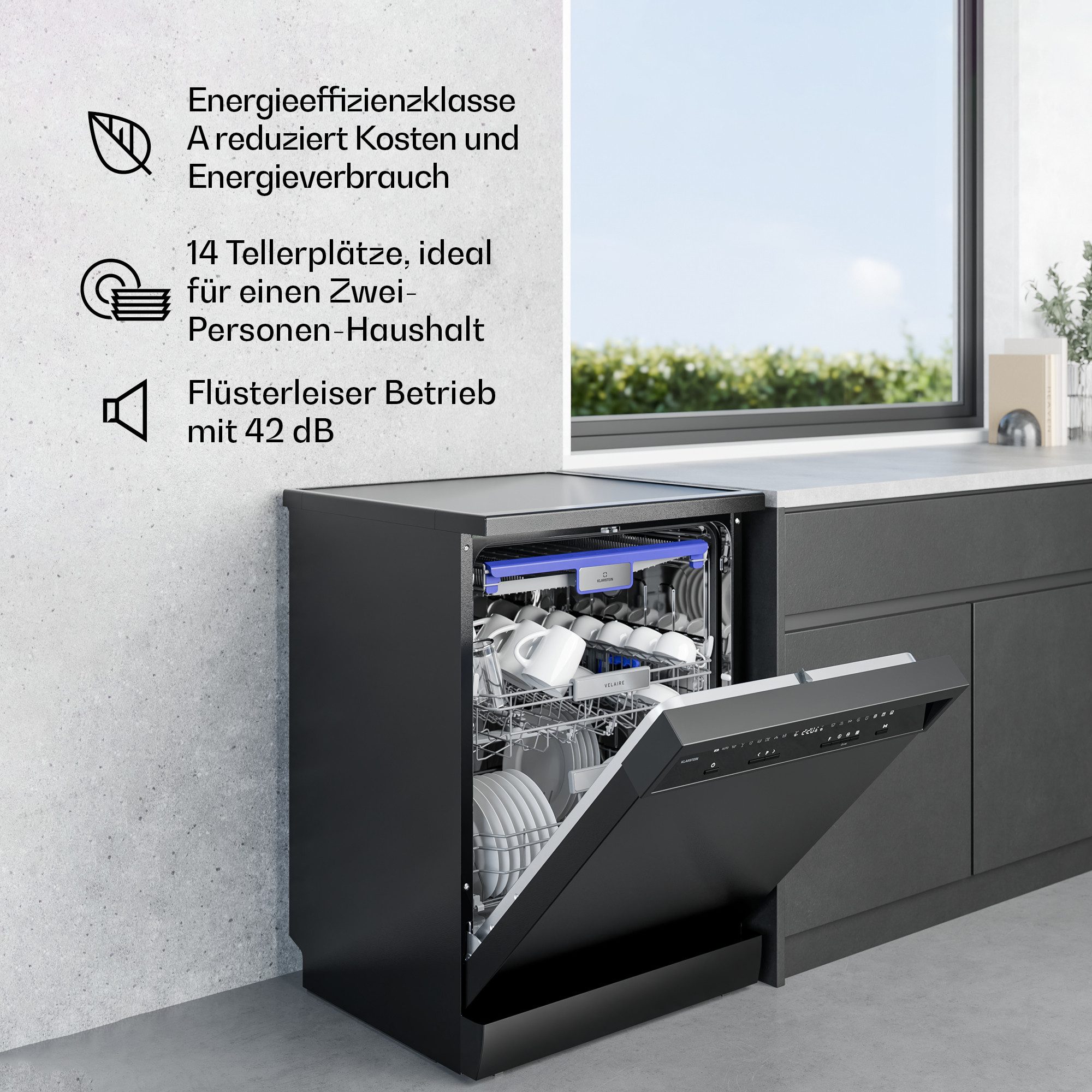 Standgeschirrspüler DSM-KL-VL-DW-60cm-FSblk 10047463