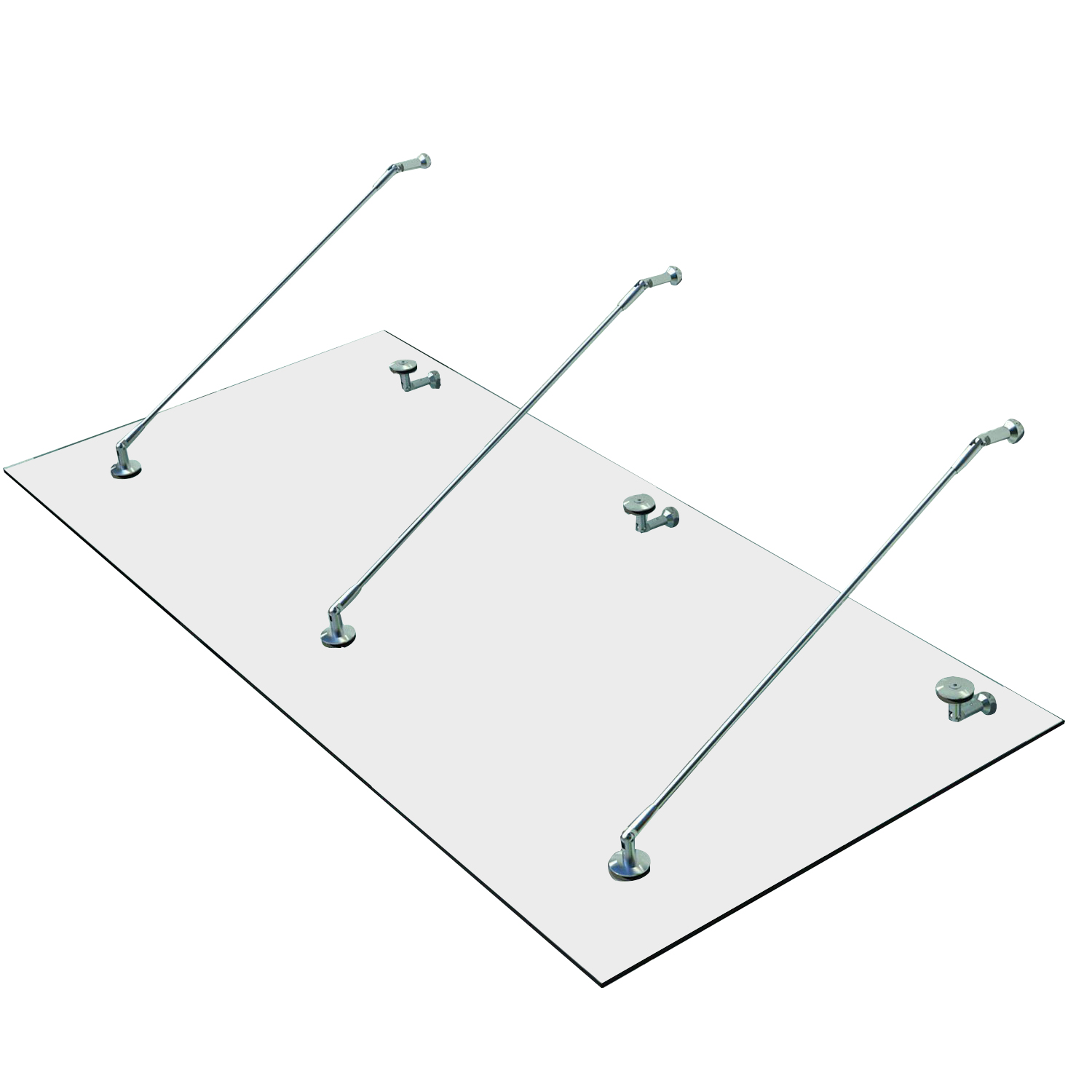 ? luifel glazen luifel deur luifel veiligheidsglas roestvrij staal helder glas gelaagd veiligheidsglas VSG 304 200x90cm