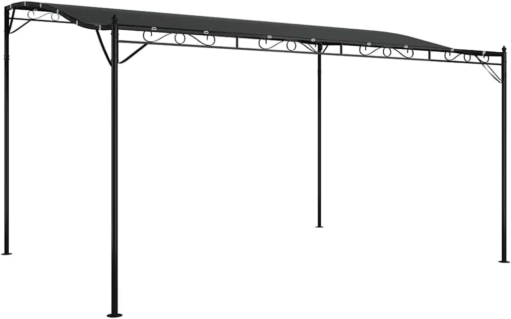 Markise 4 x 3 m 180 g/m² Polyester Stahl anthrazit Vordach