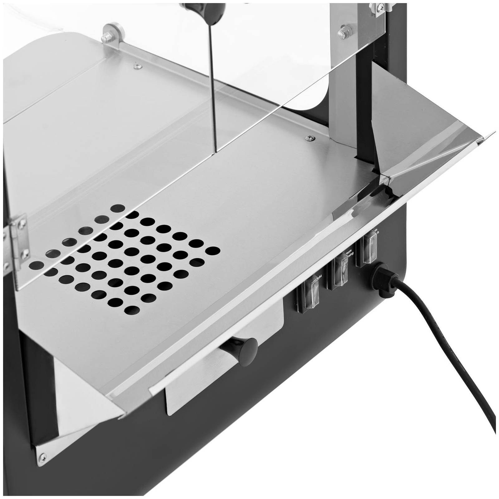 Popcornmaschine 4- 5 kg/h Popcornmaker Profi-Popcornautomat Beleuchtung Gastro schwarz