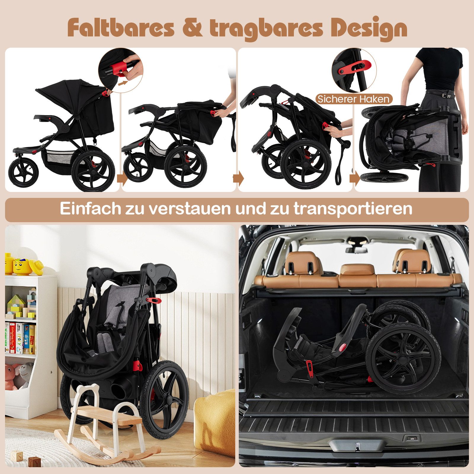 Dreirad-Kinderwagen