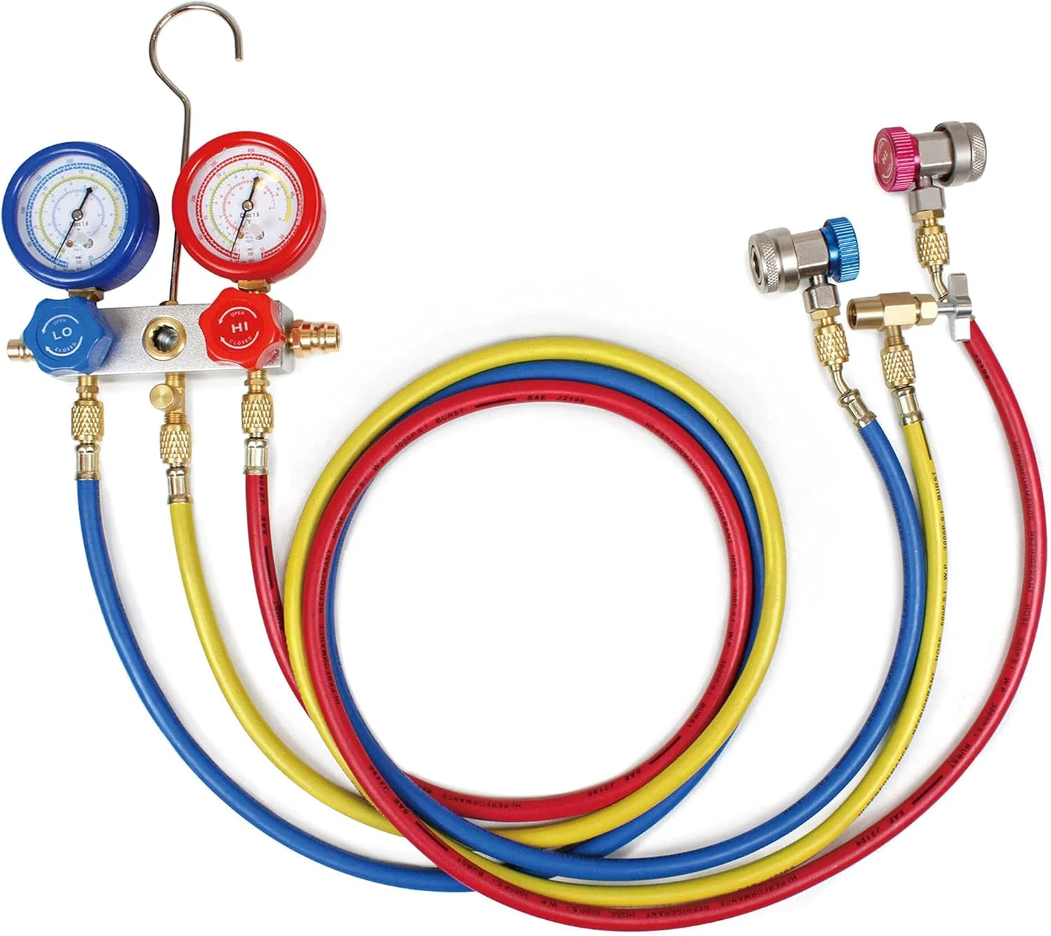 BACOENG Vacumpomp airconditioning set voor HVAC/Auto AC koudemiddel vulling, airconditioning auto vulset ideaal voor R134A R410A R407C R32