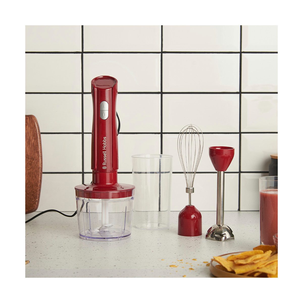 Stabmixer RUSSELL HOBBS Stabmixer 3 in 1 Desire Red 27142-56