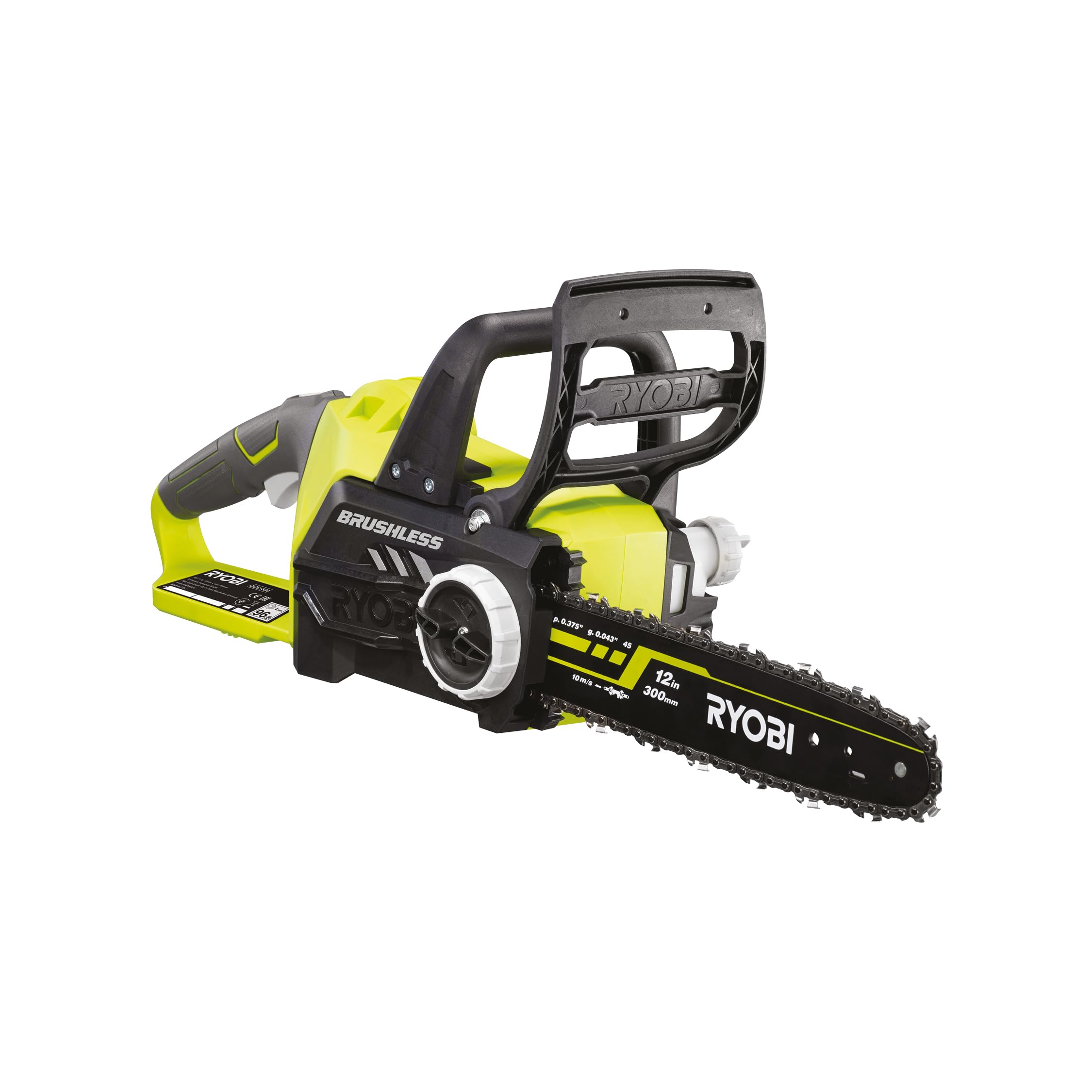 RYOBI 18V ONE+ Akkukettensäge OCS1830 30cm Brushless werkzeugloses Kettenspannen ohne Akku und Ladegerät