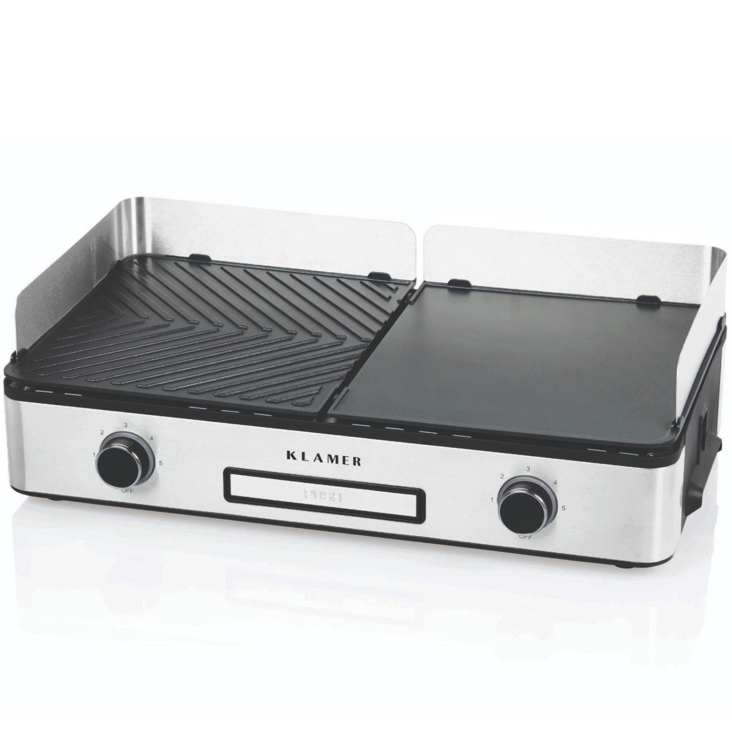 Elektrogrill Antihaftbeschichtete und abnehmbare Duo-Platten, separate Temperature…