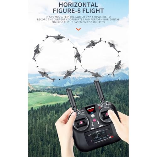Elicottero telecomandato, scala 1/32, 2.4G 6CH F11 S AH64, aereo telecomandato con doppio asse Co Drive Flybarless 6G/3D Stunt YU XIANG RC aereo per adulti (RTF GPS Smart Version) : Giochi e giocattoli
