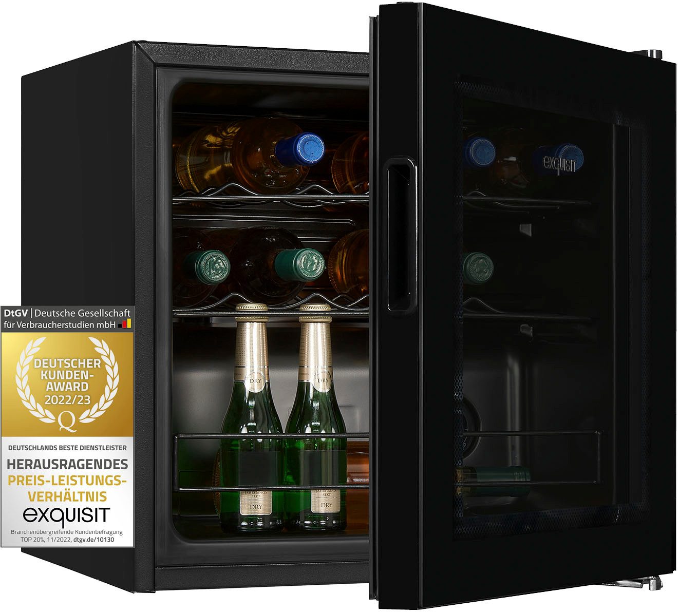 Weinkühlschrank WS1-12-GT-030G schwarzPV