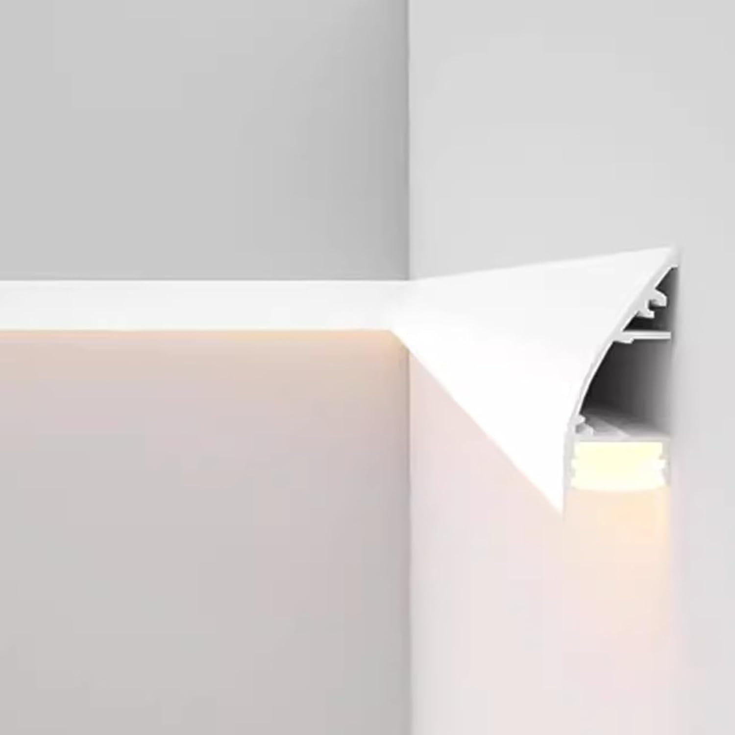 Aufputz-LED-Lichtleiste, wasserdichter LED-Kanal aus Aluminium für Bad/Küche/Büro, Deckenkanal für indirekte Beleuchtung(6m/19.7ft)