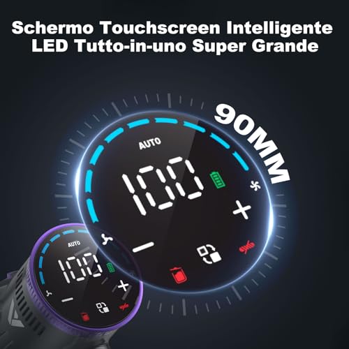 coovy 580W/45000Pa Aspirapolvere senza Fili SU7, Scopa Elettrica senza Filo Potente 70 Min Autonomia con LED Touchscreen Anti Avvolgimento per Tappeti Pavimento Peli Animali : Amazon.it: Casa e cucina