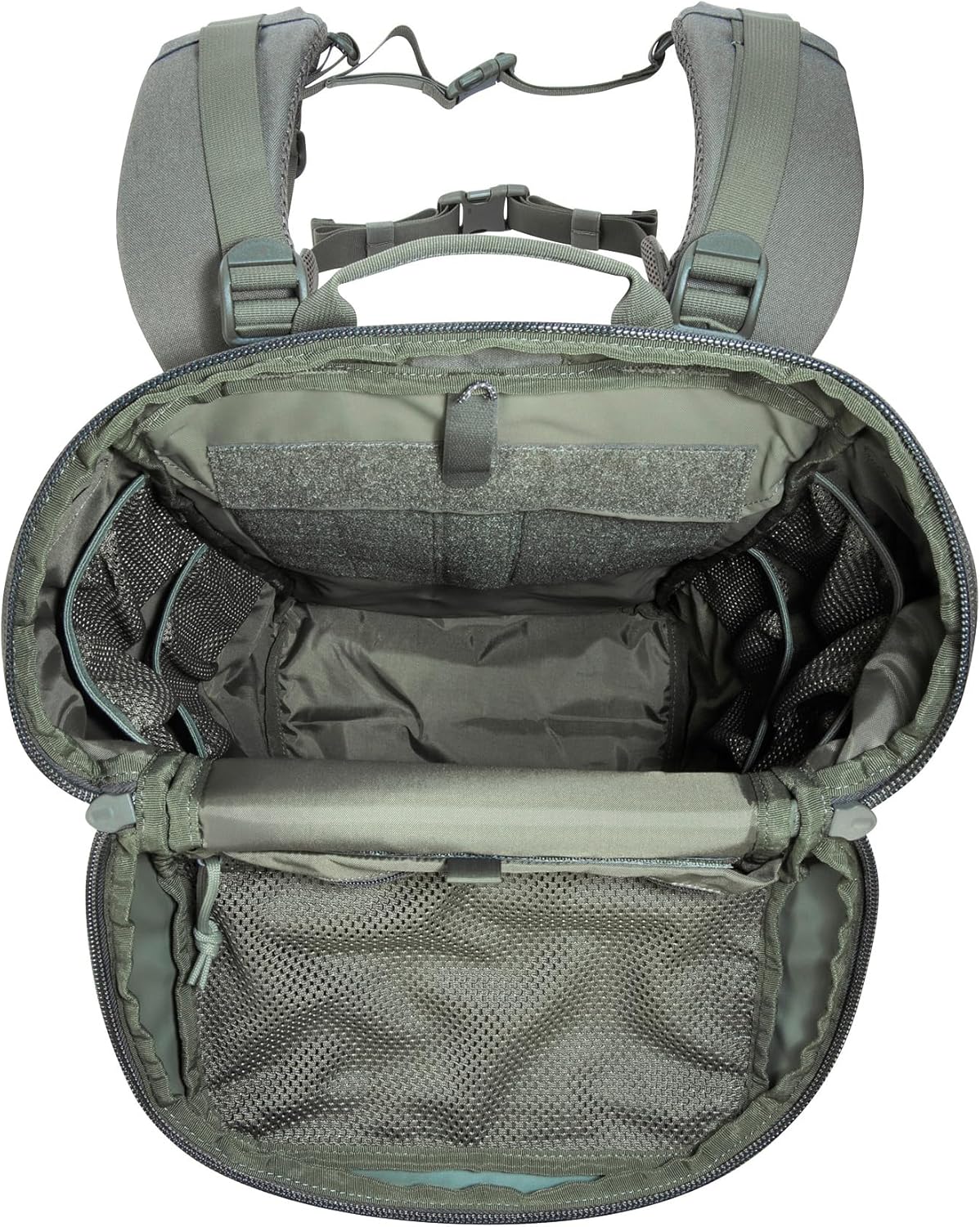 Tasmanian Tiger TT Base Pack Top Load 30 Modularer, erweiterbarer Einsatz-Rucksack 30L Volumen, Trekking-Rucksack mit Molle-System und abnehmbarem Hüftgurt