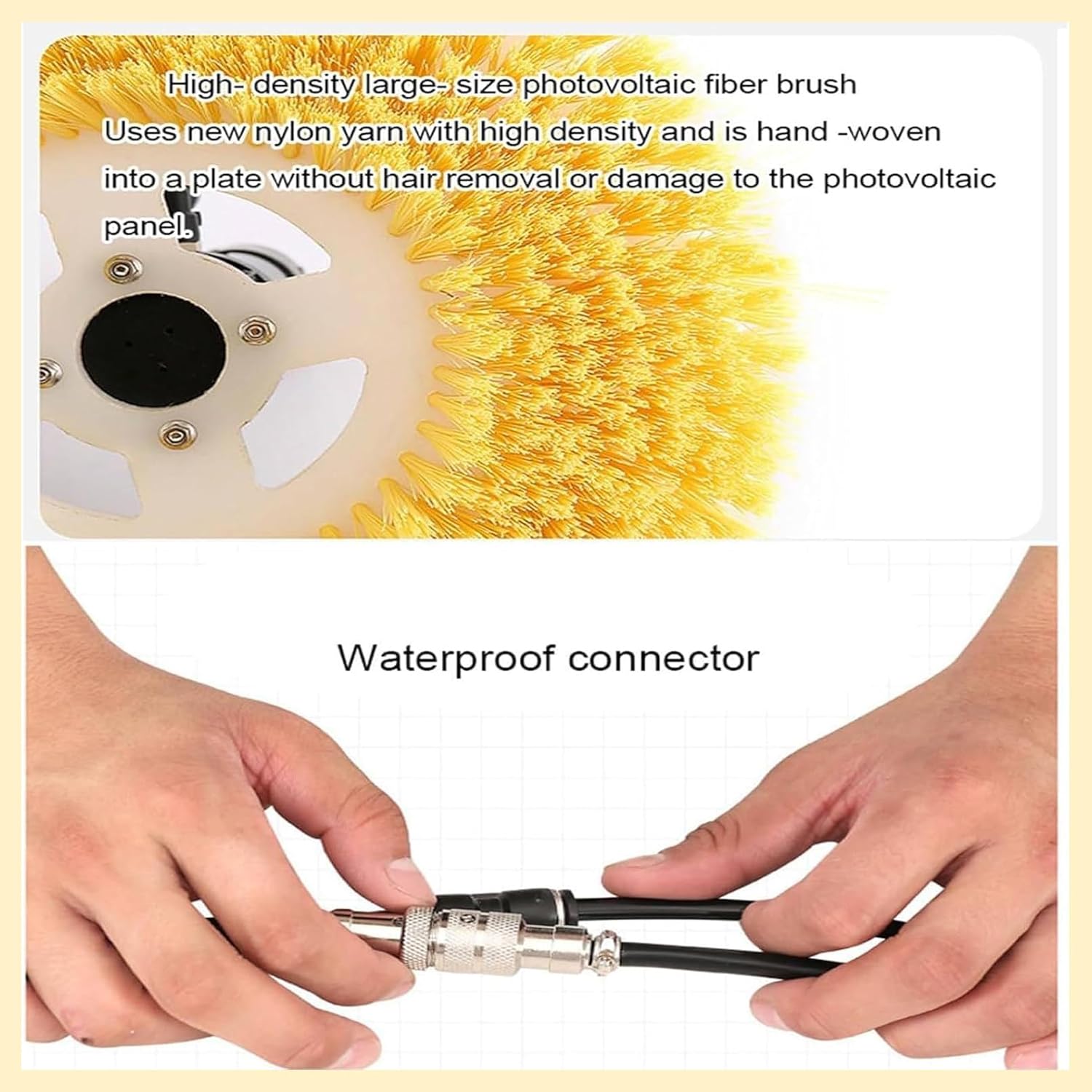 7.5 M Doppelt Rotierender Bürstenkopf, Solar-Photovoltaik-Panel-Reinigungsmaschine, Multifunktionale Telescopic Washing Brush, Pv Anlage Reinigung Set