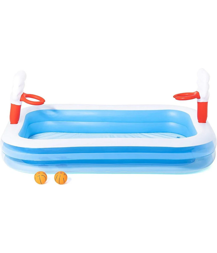 Trade Shop - Piscina Gonfiabile Per Bambini 3 Anni+ Gioco Pallacanestro Basket Giardino