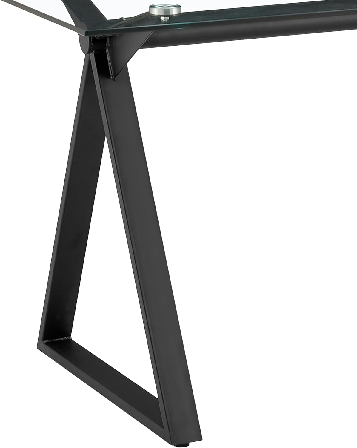 Brigros WeHome - Tavolo Da Pranzo Rettangolare Smart Con Top In Vetro Temperato, Tavolo Cucina, Tavolo Salotto, Tavolo Da Cucina Con Gambe In Ferro,arredamento Casa, 150x90x75 Cm (Nero)