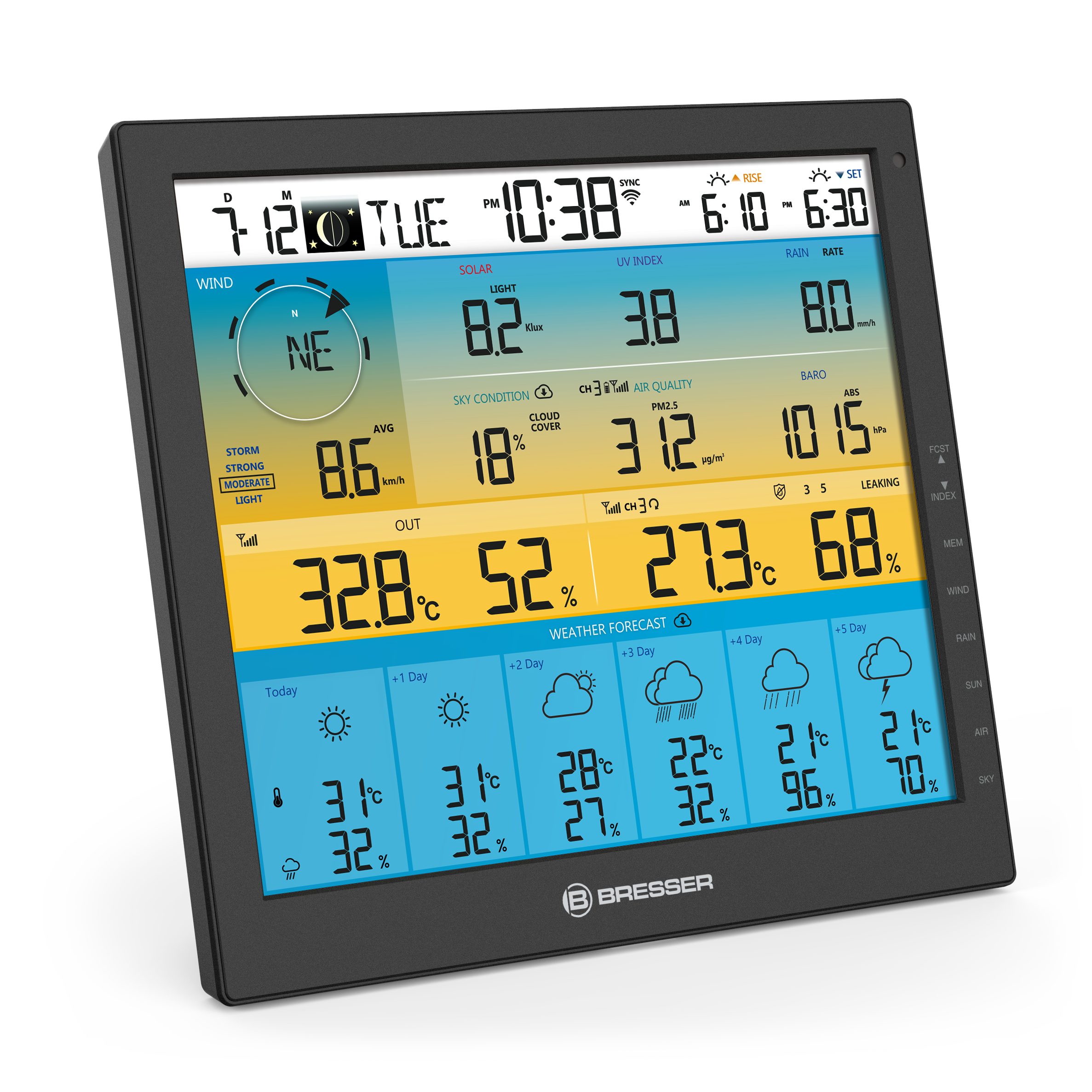 Wetterstation BRESSER zusätzliche / Ersatz-Basisstation für 7003220 6-Tage 4CAST PR…