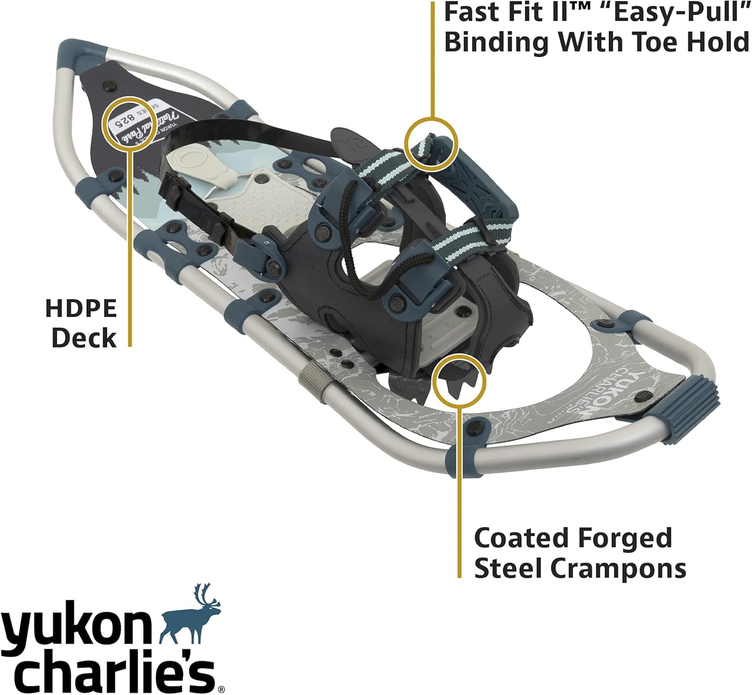 Yukon Charlies National Park Schneeschuh-Set aus Aluminium mit V-Rahmen