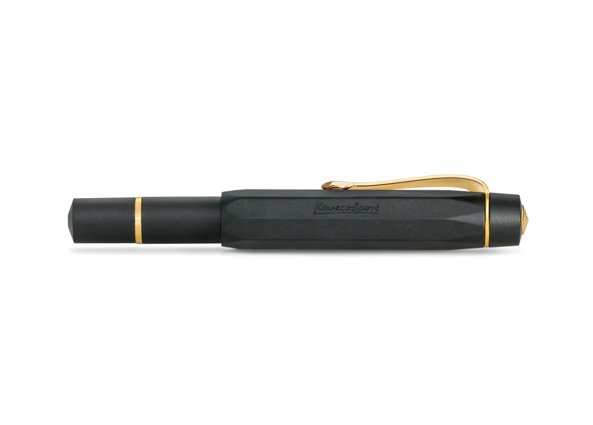 Kaweco Piston Sport AL Fountain Pen - Black/Gold