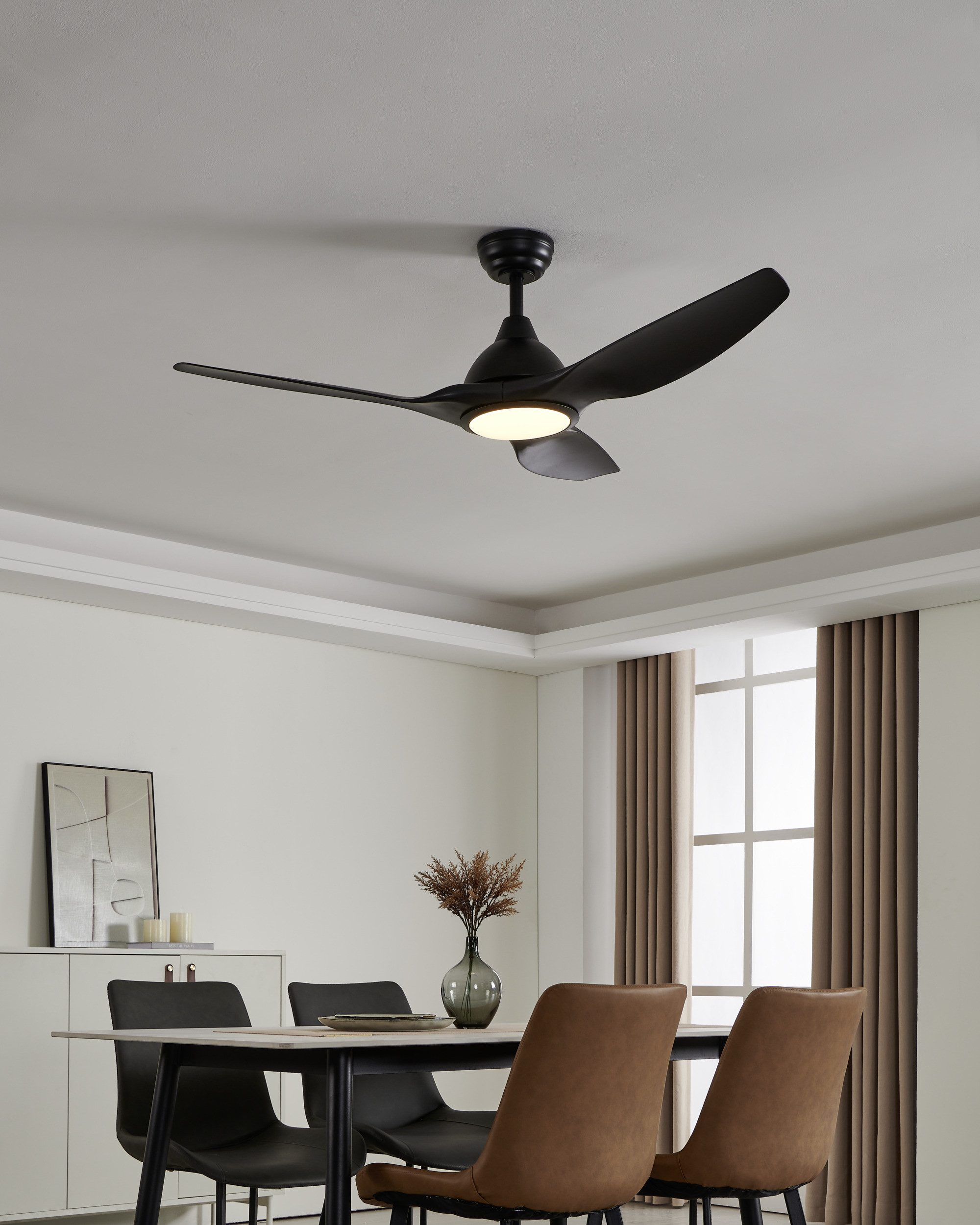 LED Deckenleuchte TUNITAS Ventilator & Licht - Stahl - LED - 16W - IP20